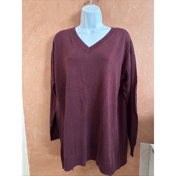 Girl With Curves Sweater Long Sleeve Medium Maroon - Picture 1 of 10